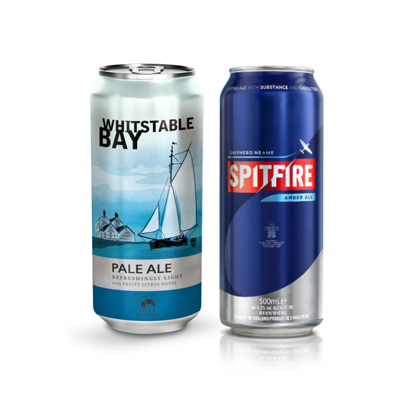 FRESH NEW LOOK FOR SPITFIRE AND WHITSTABLE BAY CANS